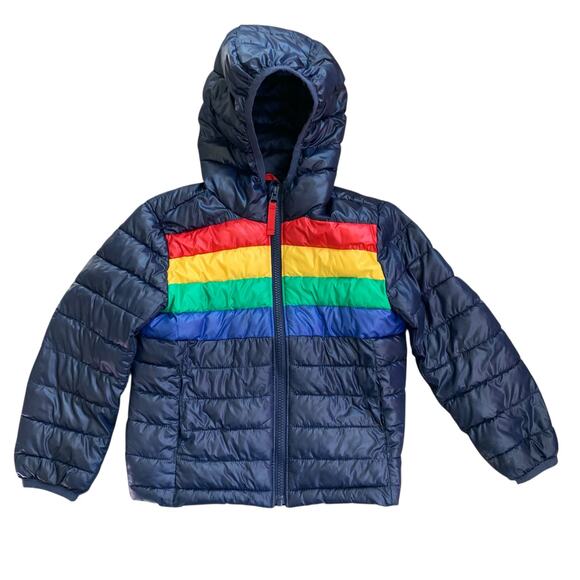 Primary Rainbow Puffer Jacket 4/5 Years - Picture 4 of 9